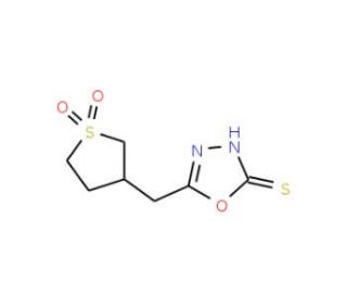 5-[(1,1-dioxidotetrahydrothien-3-yl)methyl]-1,3,4-oxadiazole-2-thiol - chemical structure image