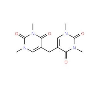 5-[(1,3-dimethyl-2,4-dioxopyrimidin-5(1H,3H)-yl)methyl]-1,3-dimethylpyrimidine-2,4(1H,3H)-dione - chemical structure image