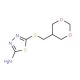 5-[(1,3-dioxan-5-ylmethyl)thio]-1,3,4-thiadiazol-2-amine - chemical structure image