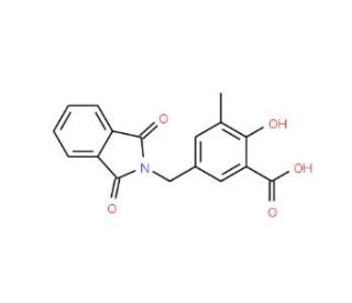 5-[(1,3-dioxo-1,3-dihydro-2H-isoindol-2-yl)methyl]-2-hydroxy-3-methylbenzoic acid - chemical structure image