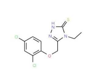 5-[(2,4-Dichlorophenoxy)methyl]-4-ethyl-4H-1,2,4-triazole-3-thiol - chemical structure image