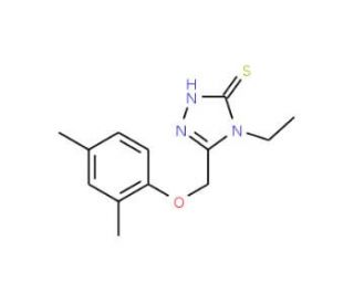 5-[(2,4-Dimethylphenoxy)methyl]-4-ethyl-4H-1,2,4-triazole-3-thiol - chemical structure image
