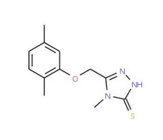 5-[(2,5-Dimethylphenoxy)methyl]-4-methyl-4H-1,2,4-triazole-3-thiol - chemical structure image