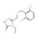 5-{[(2,6-Dichlorobenzyl)sulfanyl]methyl}-4-ethyl-4H-1,2,4-triazole-3-thiol - chemical structure image