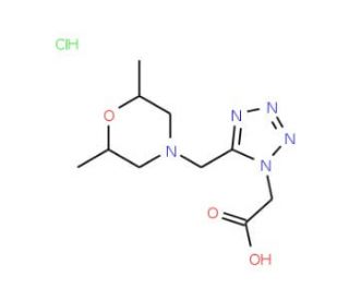 {5-[(2,6-Dimethylmorpholin-4-yl)methyl]-1H-tetrazol-1-yl}acetic acid hydrochloride - chemical structure image