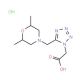 {5-[(2,6-Dimethylmorpholin-4-yl)methyl]-1H-tetrazol-1-yl}acetic acid hydrochloride - chemical structure image