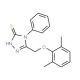 5-[(2,6-dimethylphenoxy)methyl]-4-phenyl-4H-1,2,4-triazole-3-thiol (CAS 64013-53-2) - chemical structure image