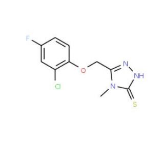 5-[(2-Chloro-4-fluorophenoxy)methyl]-4-methyl-4H-1,2,4-triazole-3-thiol - chemical structure image