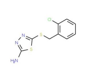 5-[(2-chlorobenzyl)thio]-1,3,4-thiadiazol-2-amine (CAS 299442-99-2) - chemical structure image