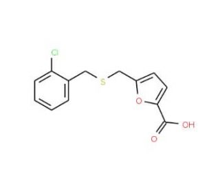 5-{[(2-Chlorobenzyl)thio]methyl}-2-furoic acid - chemical structure image