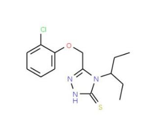 5-[(2-chlorophenoxy)methyl]-4-(1-ethylpropyl)-4H-1,2,4-triazole-3-thiol - chemical structure image