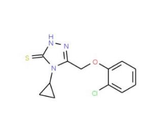 5-[(2-chlorophenoxy)methyl]-4-cyclopropyl-4H-1,2,4-triazole-3-thiol - chemical structure image