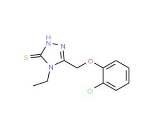 5-[(2-Chlorophenoxy)methyl]-4-ethyl-4H-1,2,4-triazole-3-thiol - chemical structure image