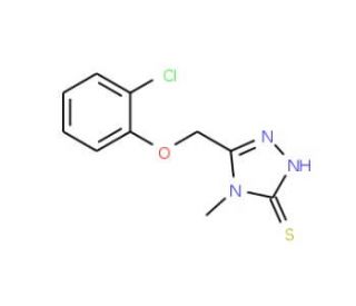 5-[(2-Chlorophenoxy)methyl]-4-methyl-4H-1,2,4-triazole-3-thiol - chemical structure image