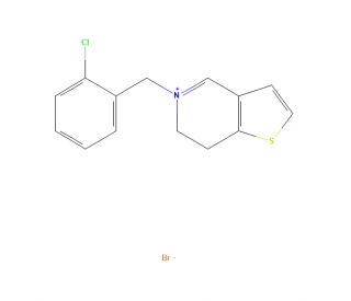 5-[(2-Chlorophenyl)methyl]-6,7-dihydrothieno[3,2-c]pyridinium Bromide (CAS 801319-16-4) - chemical structure image