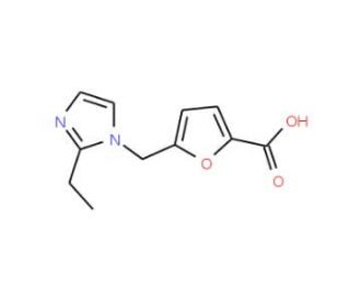 5-[(2-Ethyl-1H-imidazol-1-yl)methyl]-2-furoic acid - chemical structure image