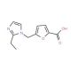 5-[(2-Ethyl-1H-imidazol-1-yl)methyl]-2-furoic acid - chemical structure image