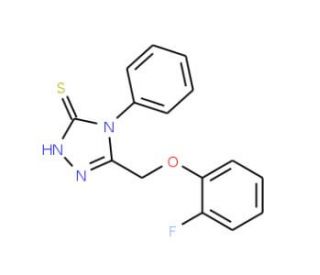 5-[(2-fluorophenoxy)methyl]-4-phenyl-4H-1,2,4-triazole-3-thiol - chemical structure image