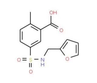 5-{[(2-furylmethyl)amino]sulfonyl}-2-methylbenzoic acid - chemical structure image