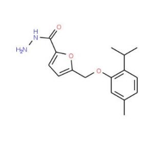 5-[(2-Isopropyl-5-methylphenoxy)methyl]-2-furohydrazide - chemical structure image