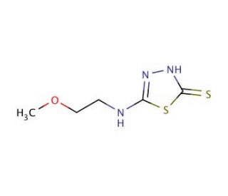 5-[(2-methoxyethyl)amino]-1,3,4-thiadiazole-2-thiol - chemical structure image