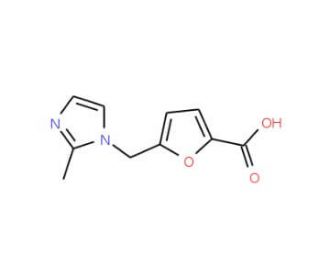 5-[(2-Methyl-1H-imidazol-1-yl)methyl]-2-furoic acid - chemical structure image