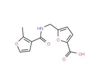 5-{[(2-Methyl-furan-3-carbonyl)-amino]-methyl}-furan-2-carboxylic acid - chemical structure image