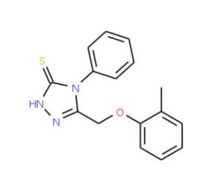 5-[(2-methylphenoxy)methyl]-4-phenyl-4H-1,2,4-triazole-3-thiol - chemical structure image