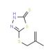 5-[(2-methylprop-2-enyl)thio]-1,3,4-thiadiazole-2-thiol - chemical structure image