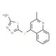 5-[(2-Methylquinol-4-yl)thio]-1,3,4-thiadiazol-2-amine (CAS 219719-19-4) - chemical structure image