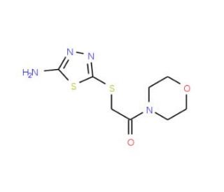 5-[(2-morpholin-4-yl-2-oxoethyl)thio]-1,3,4-thiadiazol-2-amine - chemical structure image