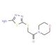5-[(2-morpholin-4-yl-2-oxoethyl)thio]-1,3,4-thiadiazol-2-amine - chemical structure image