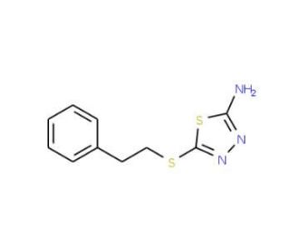 5-[(2-phenylethyl)thio]-1,3,4-thiadiazol-2-amine - chemical structure image
