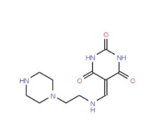 5-[(2-Piperazin-1-yl-ethylamino)-methylene]-pyrimidine-2,4,6-trione - chemical structure image