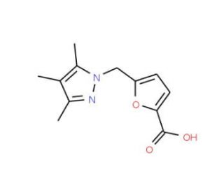 5-[(3,4,5-Trimethyl-1H-pyrazol-1-yl)methyl]-2-furoic acid - chemical structure image