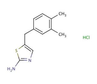 5-[(3,4-dimethylphenyl)methyl]-1,3-thiazol-2-amine hydrochloride - chemical structure image