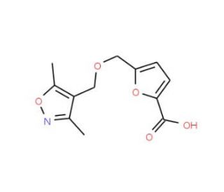 5-{[(3,5-Dimethylisoxazol-4-yl)methoxy]methyl}-2-furoic acid - chemical structure image