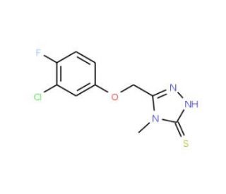 5-[(3-Chloro-4-fluorophenoxy)methyl]-4-methyl-4H-1,2,4-triazole-3-thiol - chemical structure image
