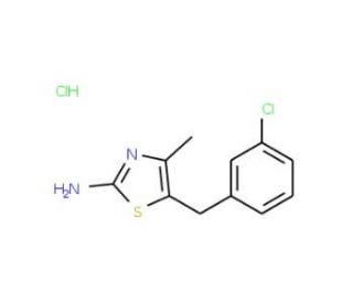 5-[(3-chlorophenyl)methyl]-4-methyl-1,3-thiazol-2-amine hydrochloride - chemical structure image