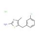 5-[(3-chlorophenyl)methyl]-4-methyl-1,3-thiazol-2-amine hydrochloride - chemical structure image