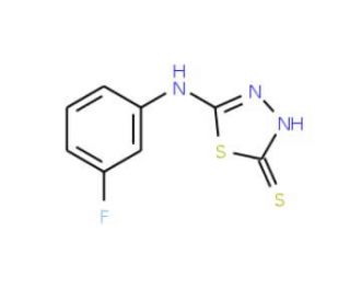 5-[(3-fluorophenyl)amino]-1,3,4-thiadiazole-2-thiol - chemical structure image