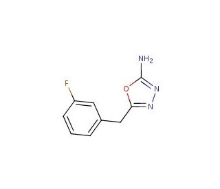 5-[(3-fluorophenyl)methyl]-1,3,4-oxadiazol-2-amine (CAS 1016497-55-4) - chemical structure image