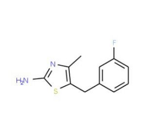 5-[(3-fluorophenyl)methyl]-4-methyl-1,3-thiazol-2-amine - chemical structure image