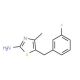 5-[(3-fluorophenyl)methyl]-4-methyl-1,3-thiazol-2-amine - chemical structure image