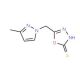5-[(3-Methyl-1H-pyrazol-1-yl)methyl]-1,3,4-oxadiazole-2-thiol - chemical structure image