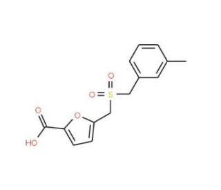 5-{[(3-Methylbenzyl)sulfonyl]methyl}-2-furoic acid - chemical structure image