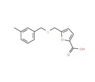 5-{[(3-Methylbenzyl)thio]methyl}-2-furoic acid - chemical structure image