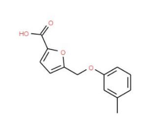 5-[(3-methylphenoxy)methyl]-2-furoic acid - chemical structure image