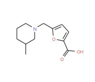 5-[(3-Methylpiperidin-1-yl)methyl]-2-furoic acid - chemical structure image