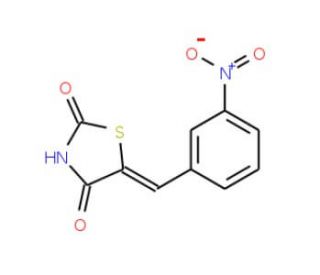 5-[(3-Nitrophenyl)methylene]-1,3-thiazolidine-2,4-dione (CAS 24044-52-8) - chemical structure image